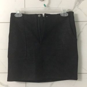 Black suede skirt